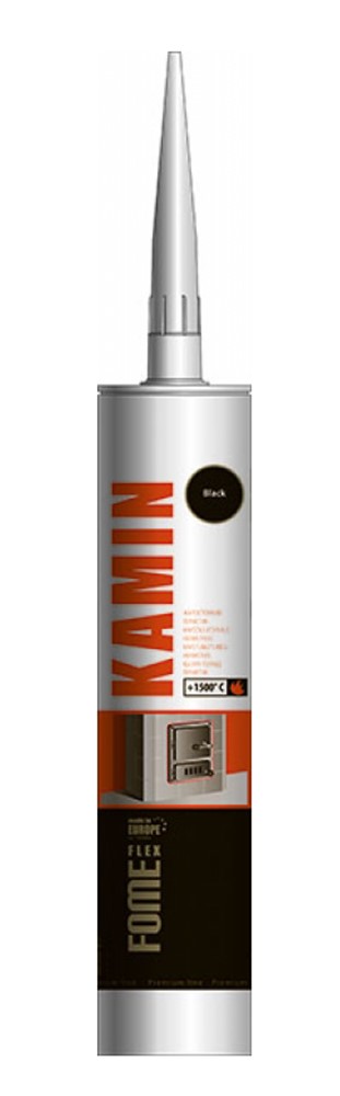 Герметик силикатный жаростойкий Fome Flex Kamin 1500°C 300мл (черный)