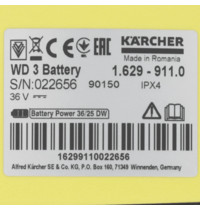 Пылесос аккумуляторный Karcher WD 3 Battery Set 1.629-911.0