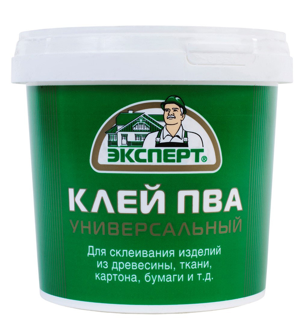 Клей ПВА строительный Эксперт Универсальный 0,9кг