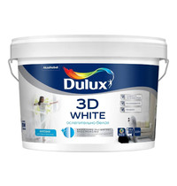 Краска для потолка и стен Dulux 3D White 5183502 2,5л (база BW, на основе мрамора, ослепительно белая, матовая)