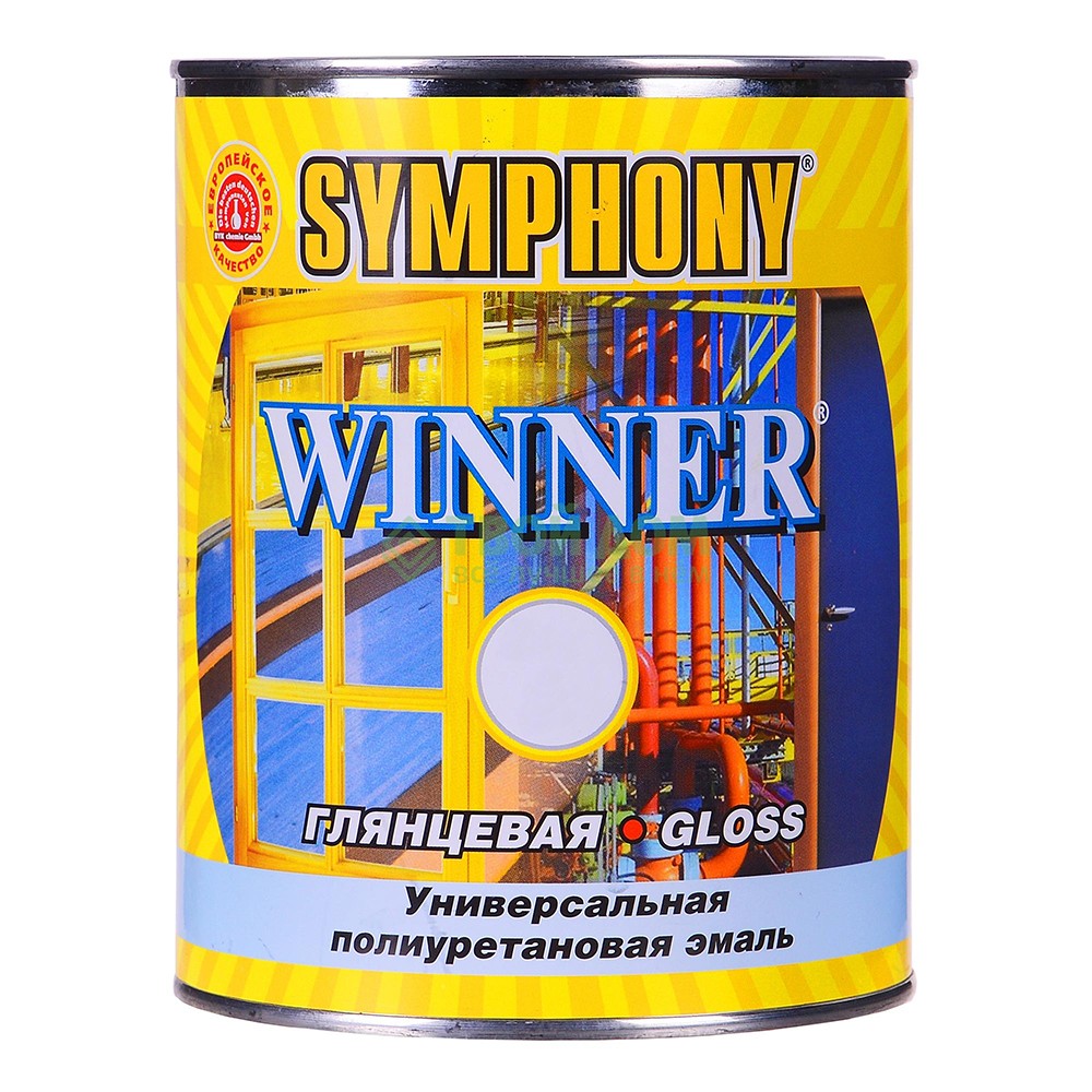 Эмаль универсальная Symphony Winner 0,9л (полиуретановая, база С, глянцевая)