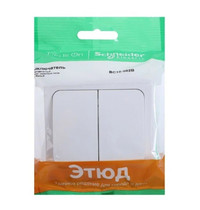 Выключатель Schneider Electric СП Этюд BC10-002B 87917 10А (2-клавишный, белый)