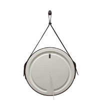 Зеркало Silver Mirrors Kapitan light ФР-00002332 d610мм (коричневая кожа, бесконтактный сенсор)