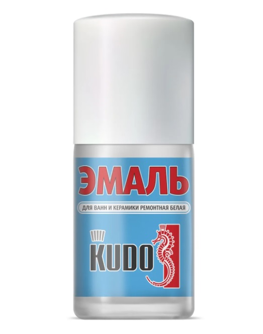 Эмаль для ванн Kudo KU-7K1301 15мл (с кисточкой, белая)