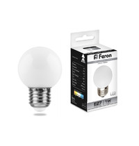 Лампа светодиодная Feron L-37 25115 5LED 1Вт 230В E27 6400-7000 (шарик)