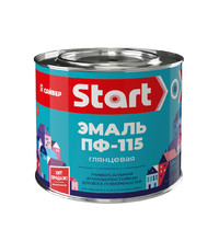 Эмаль декоративная Сайвер Start ПФ-115 1,8кг (универсальная, черная)