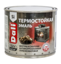 Эмаль термостойкая Dali 0,4кг (черная матовая)