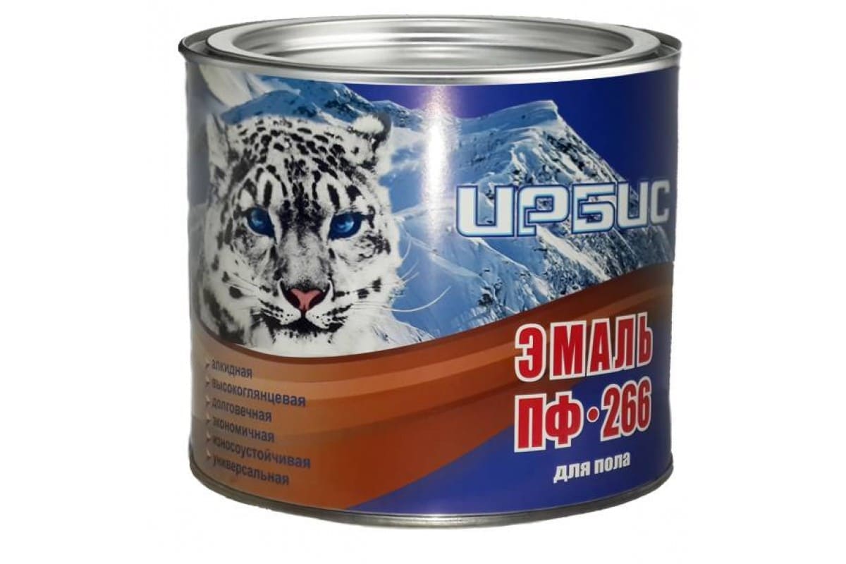 Эмаль для пола Ирбис ПФ-266 20кг (красно-коричневая)