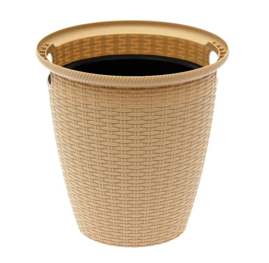 Кашпо для цветов InGreen Rattan ING50030ШОК D380 30л (напольное, молочный шоколад)