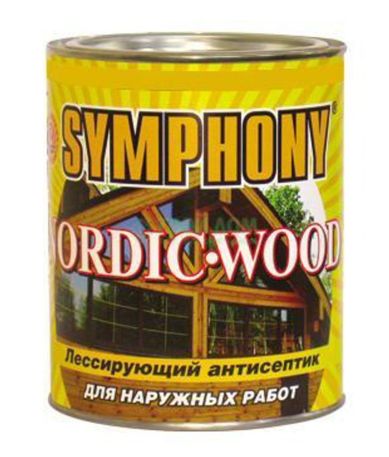 Антисептик лессирующий Symphony Nordic Wood Silk 1/0.9л
