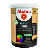 Лак для стен и потолков Alpina Аква 948103438 0,9л (шелковисто-матовый, колеруемый)
