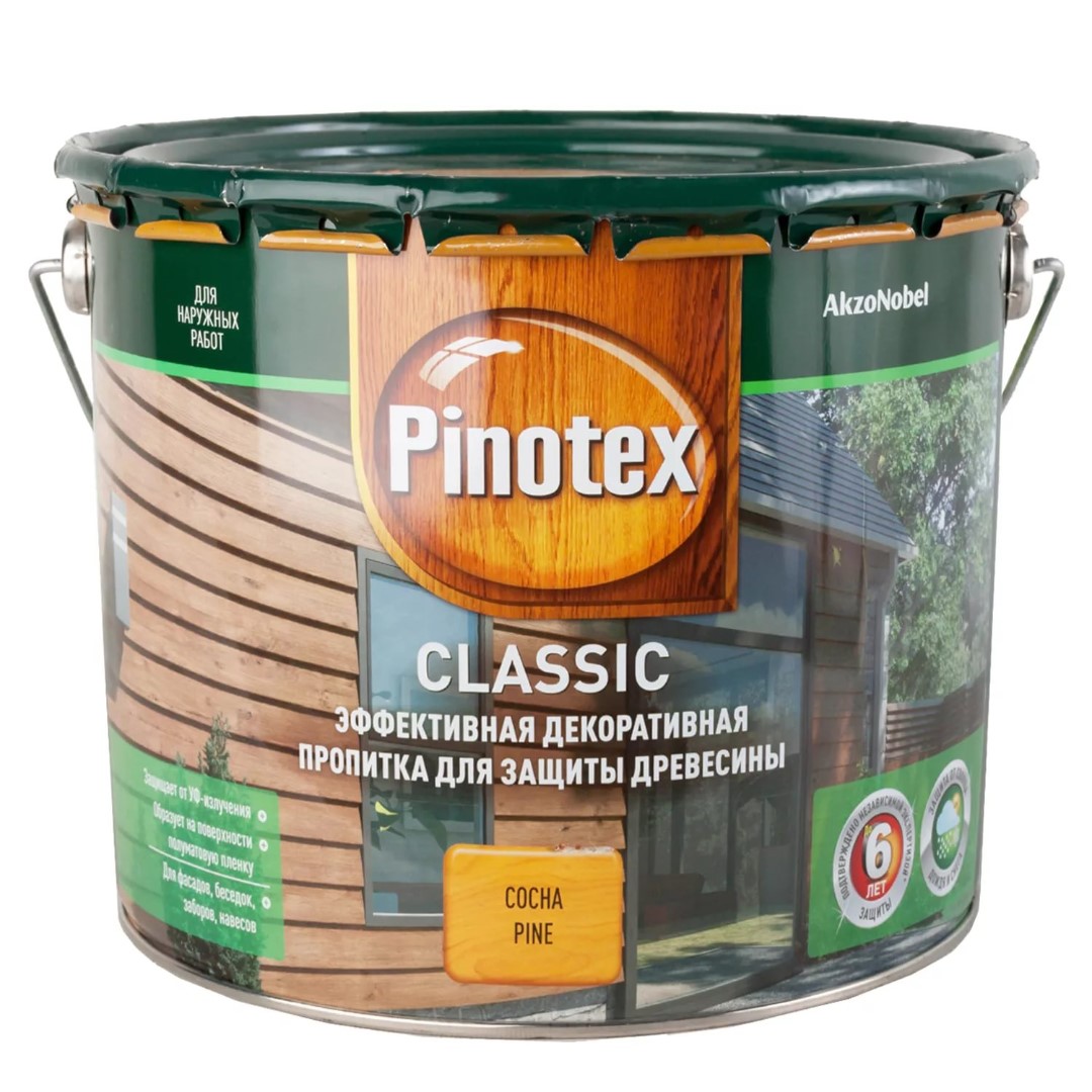 Пропитка декоративная для защиты древесины Pinotex Classic 5234309 2,7л (сосна)