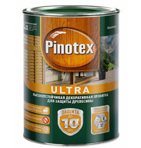 Пропитка декоративная для защиты древесины Pinotex Ultra 5197681 1л (рябина)
