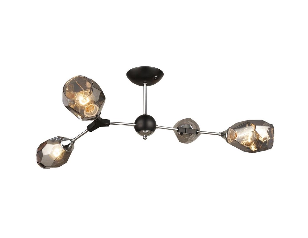 Люстра потолочная Imex MD.4209-4-S CH+BK 4 х 60Вт Е27