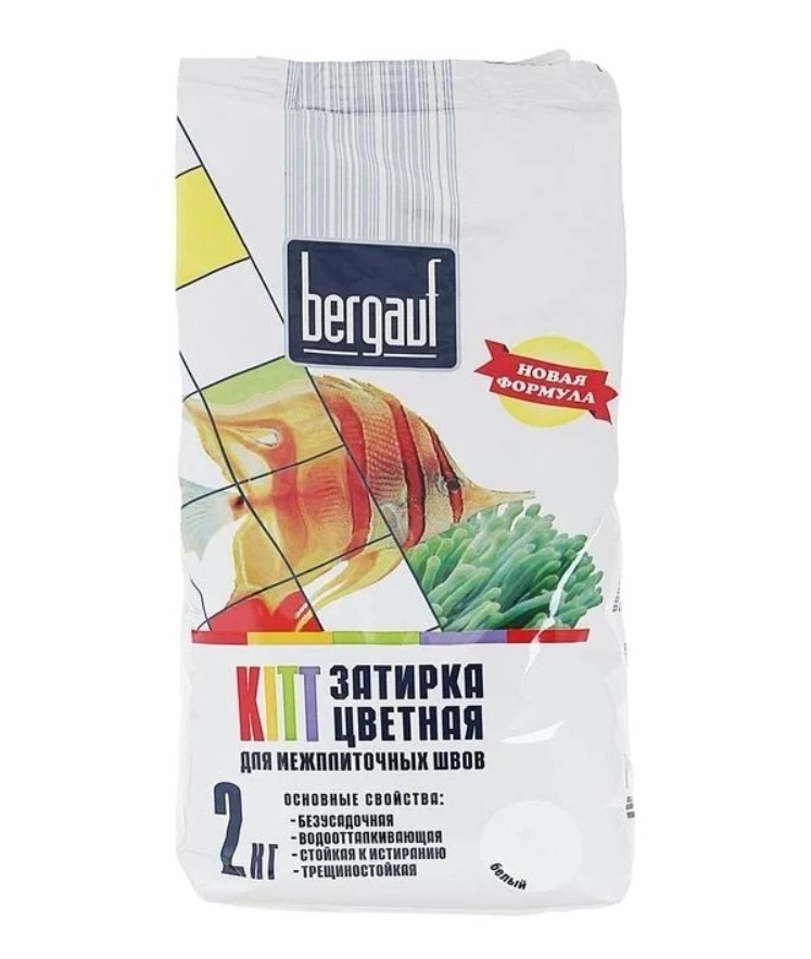 Затирка для межплиточных швов Bergauf Kitt 06633 2кг (белая)