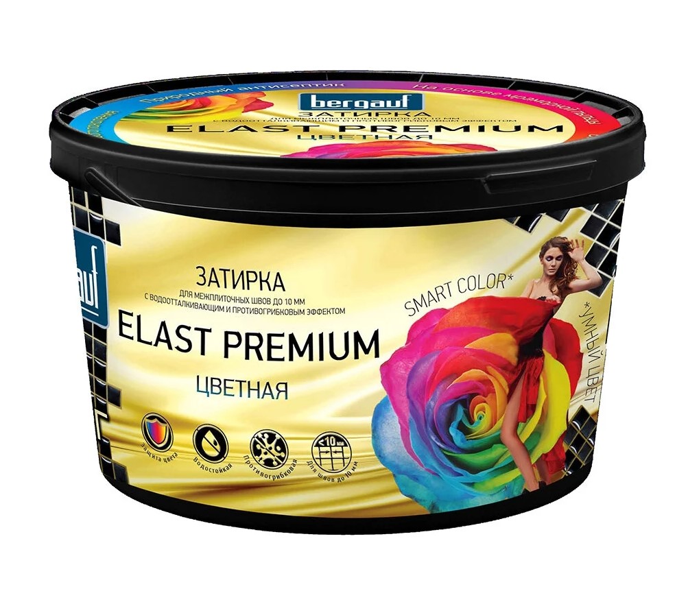 Затирка для межплиточных швов Bergauf Elast Premium 36985 2кг (до 10мм, терракот)