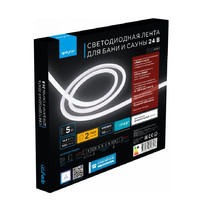 Светодиодная лента Apeyron 00-324 5м 24В 14.4Вт/м 120д/м IP68 900Лм/м 4000К (для бани и сауны)