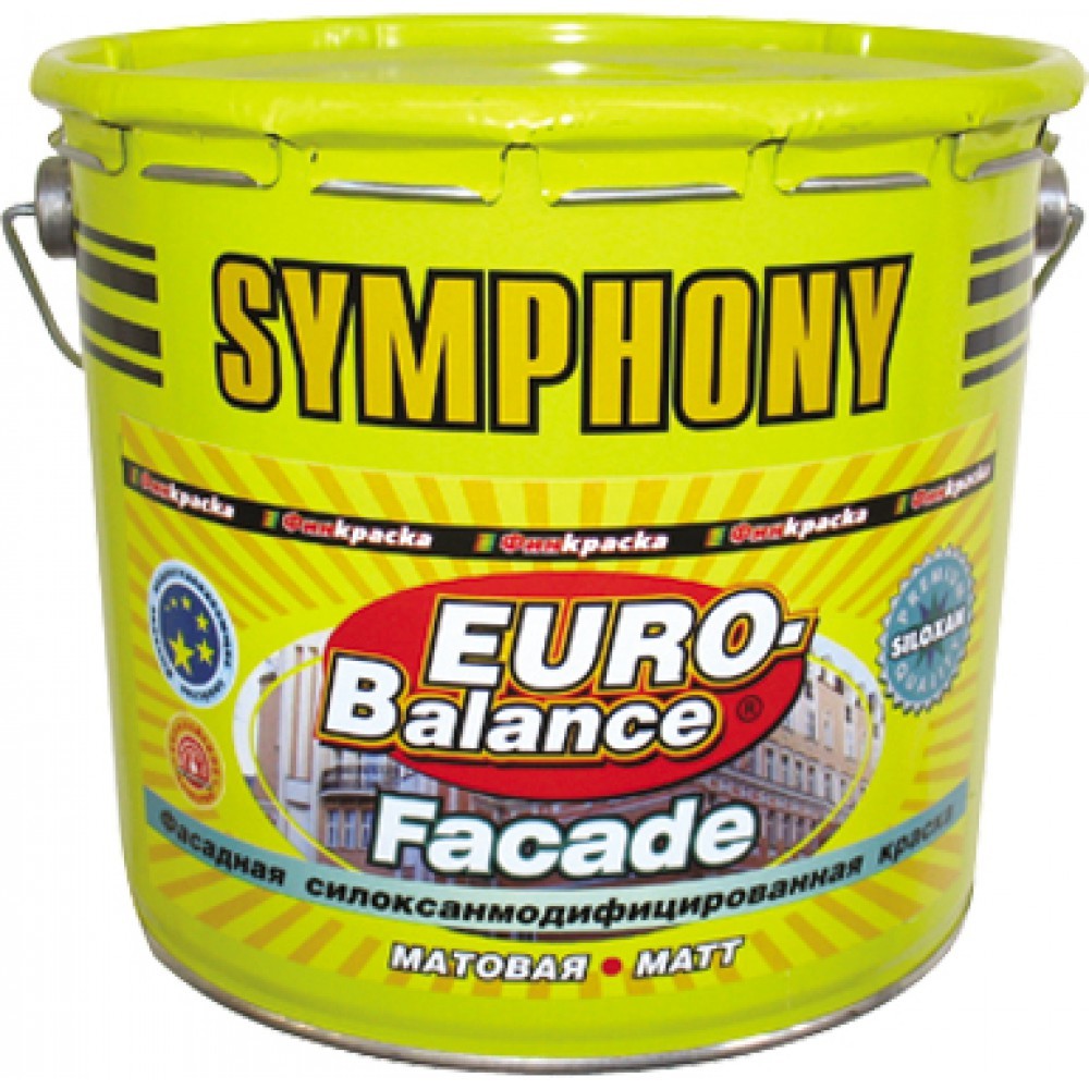 Краска фасадная Symphony Euro-Balance Facade Siloxan 2,7л (база LC, силоксанмодифицированная)