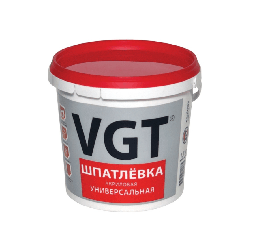 Шпатлевка акриловая универсальная VGT 1,7 кг (для наружних и внутренних работ)