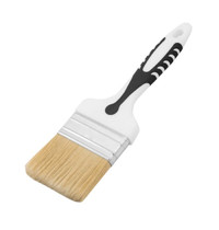 Кисть плоская Decor Black White 100х15 мм (светлая смешенная щетина, двухкомпонентная ручка)