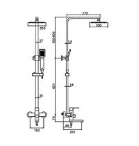 Душевая стойка со смесителем Ledeme L72433B