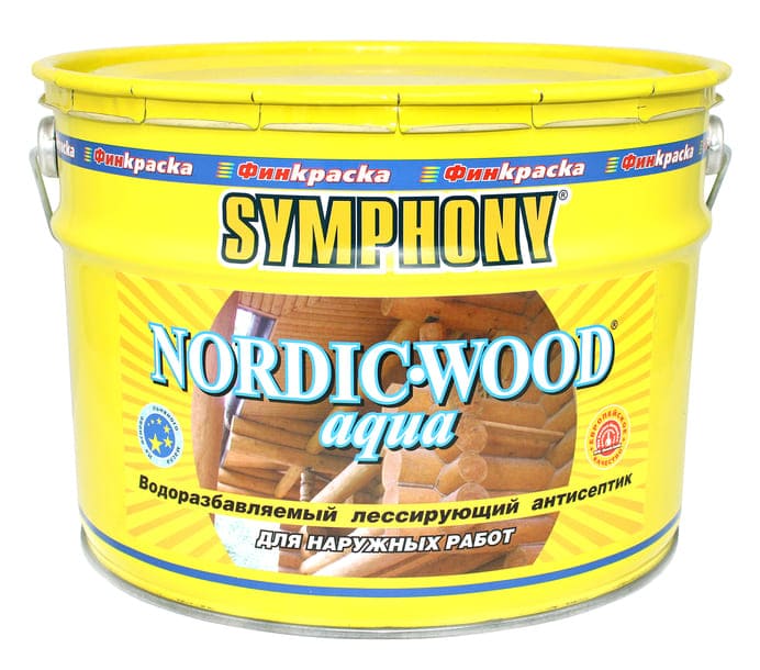 Антисептик лессирующий Symphony Nordic wood aqua 3 л