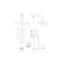 Смеситель для ванны и душа Lemark Allegro LM5922CW (встраиваемый)