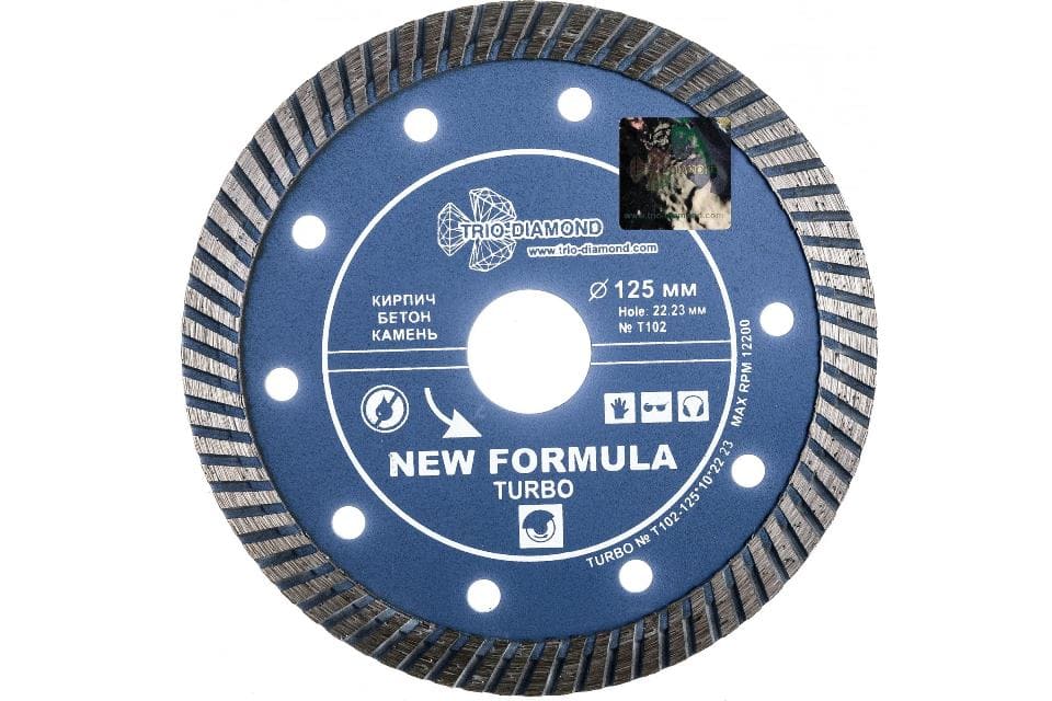 Диск отрезной алмазный Trio-Diamond New Formula Turbo T102 125х22.23 мм