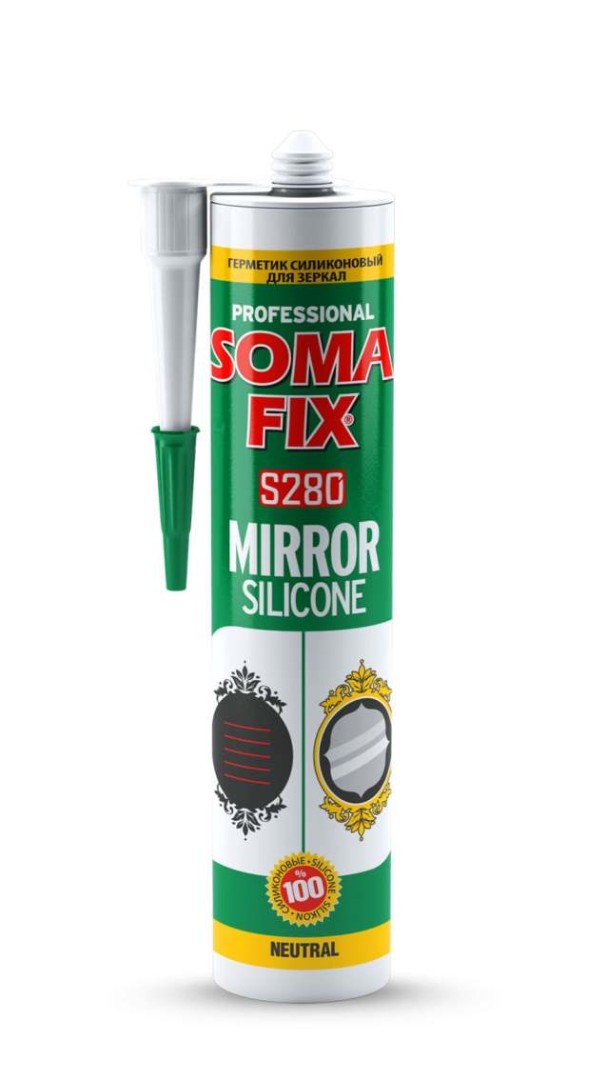Герметик силиконовый для зеркал Somafix S280 280мл