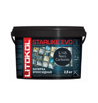 Затирка эпоксидная для швов Litokol Starlike Evo S.145 2,5кг (2-х компонентная, nero carbonio)