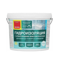 Гидроизоляция с армирующими фиброволокнами Neomid 6 кг (для влажных и мокрых помещений)