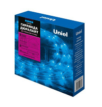 Гирлянда светодиодная ДюралайтUniel ULD-D5 8M/C08 IP44 Blue UL-00008569 8 м (с контроллером, 24 светодиода/метр, синий свет, провод прозрачный)