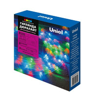 Гирлянда светодиодная Дюралайт Uniel ULD-D5 8M/C08 IP44 Multi UL-00008571 8 м (с контроллером, 24 светодиода/метр, разноцветный свет, провод прозрачный)
