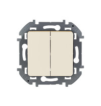 Выключатель Legrand Ispiria 673621 (2-клавишный, слоновая кость)