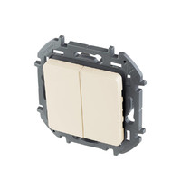 Выключатель Legrand Ispiria 673621 (2-клавишный, слоновая кость)
