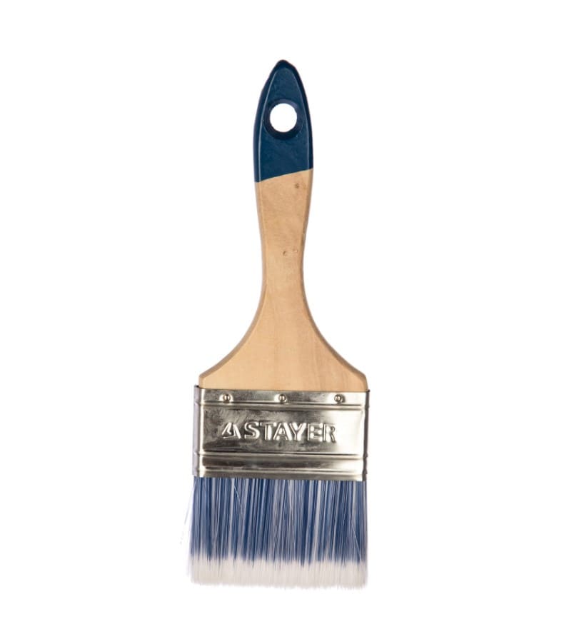 Кисть плоская Stayer Aqua-Standard 01032-075 75мм (искусственная щетина, деревянная ручка)