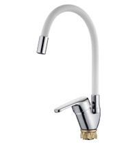 Смеситель для кухни Ledeme H32 L4132-3 (с гибким изливом, белый)