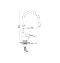 Смеситель для кухни Ledeme H32 L4132-3 (с гибким изливом, белый)