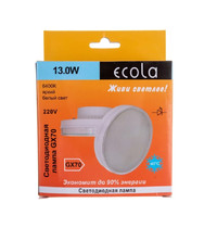 Лампа светодиодная Ecola Tablet T7MD13ELC GX70 LED 13Вт 220В 6400K 111мм x 42мм (матовое стекло)