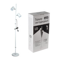Торшер напольный Uniel ULM-T600 2х6W/4500K/DIM WHITE UL-00010175 2 х 6Вт (светодиодный, сенсорный выключатель, диммер)