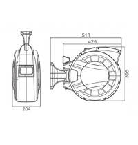 Катушка для шланга Gerhans K55101-25 (настенная, автоматическая, шланг 25м + 2м)