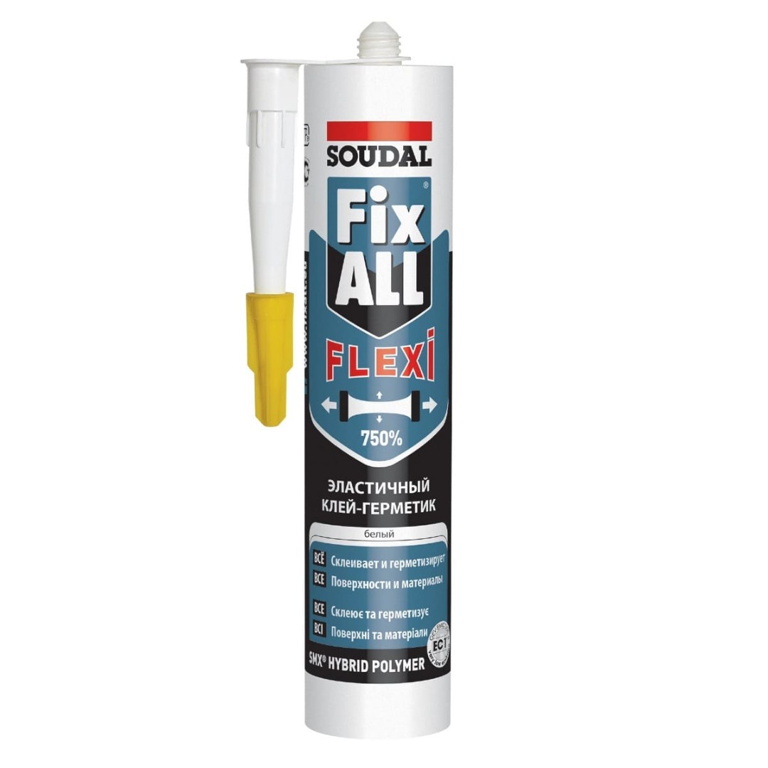 Клей-герметик универсальный Soudal Fix all Flexi 290 мл (черный)