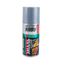 Эмаль аэрозольная универсальная Kudo Silver Finish KU-1027.1 210мл (металлик, акриловая, хром RAL1027)