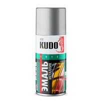Эмаль аэрозольная универсальная Kudo Silver Finish KU-1026.1 210мл (металлик, акриловая, серебро RAL1026)