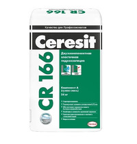 Гидроизоляция цементная двухкомпонентная Ceresit CR-166 24кг (компонент А сухая смесь)