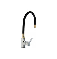 Смеситель для кухни Ledeme Rainbow L4898-10 (с гибким изливом, черный)