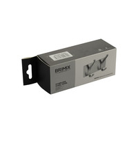 Крючок для ванной Brimix 5365 (самоклеящийся, нержавеющая сталь, графит, двойной)