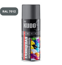 Эмаль аэрозольная универсальная Kudo Arte KU-A7012 520мл (быстросохнущая, высокоглянцевая, акриловая, темно-серый RAL7012)
