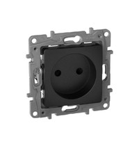 Розетка штепсельная Legrand Etika 672634 16А (со шторками, антрацит)