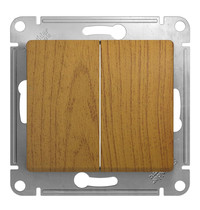 Выключатель Schneider Electric Glossa GSL000551 (2-клавишный, дуб)
